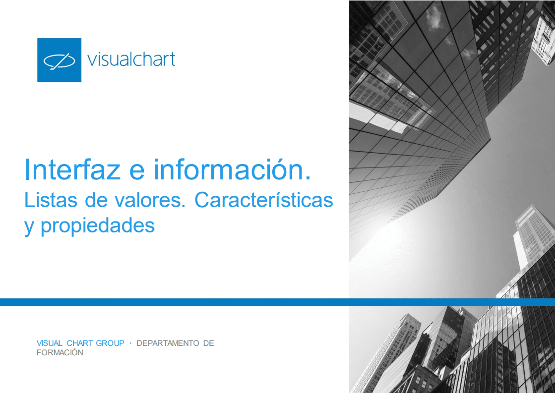 Imagen del curso: Interfaz e Información. Listas de valores. Tipos y propiedades